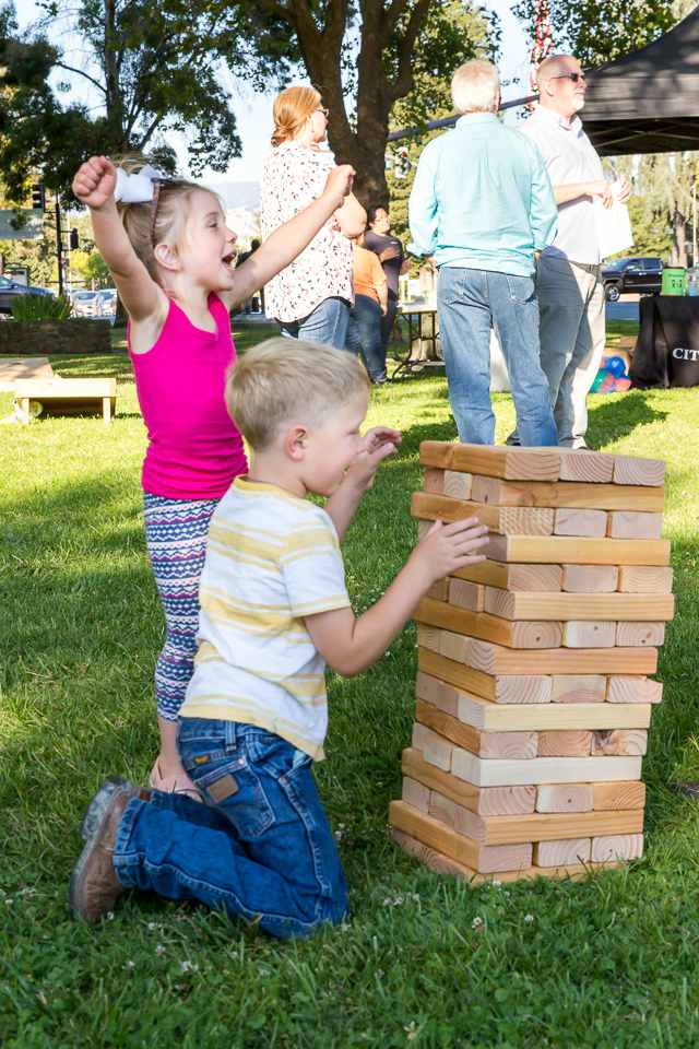Children Playing Jenga